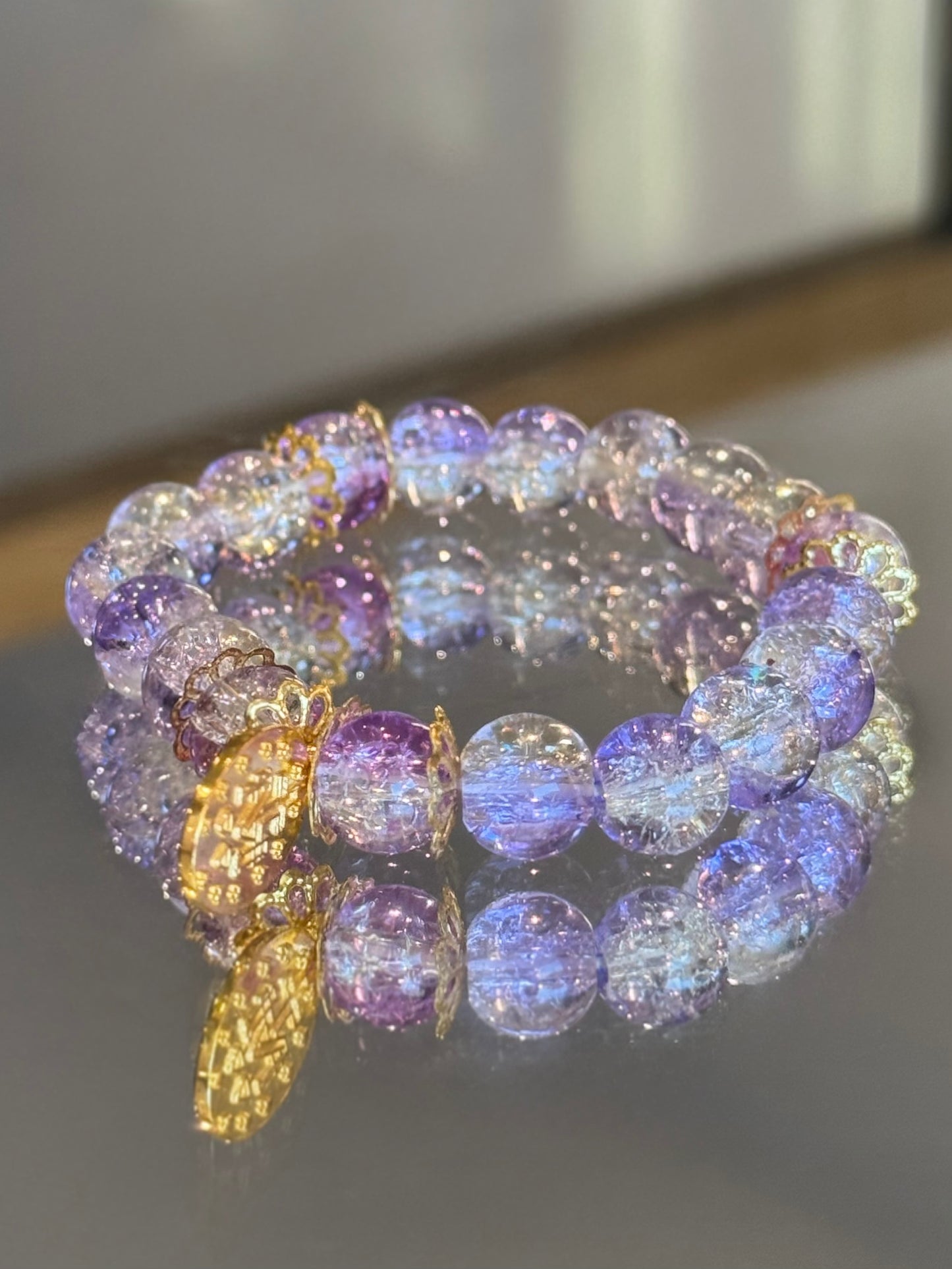 Marian Pendant Bracelet in Lilac
