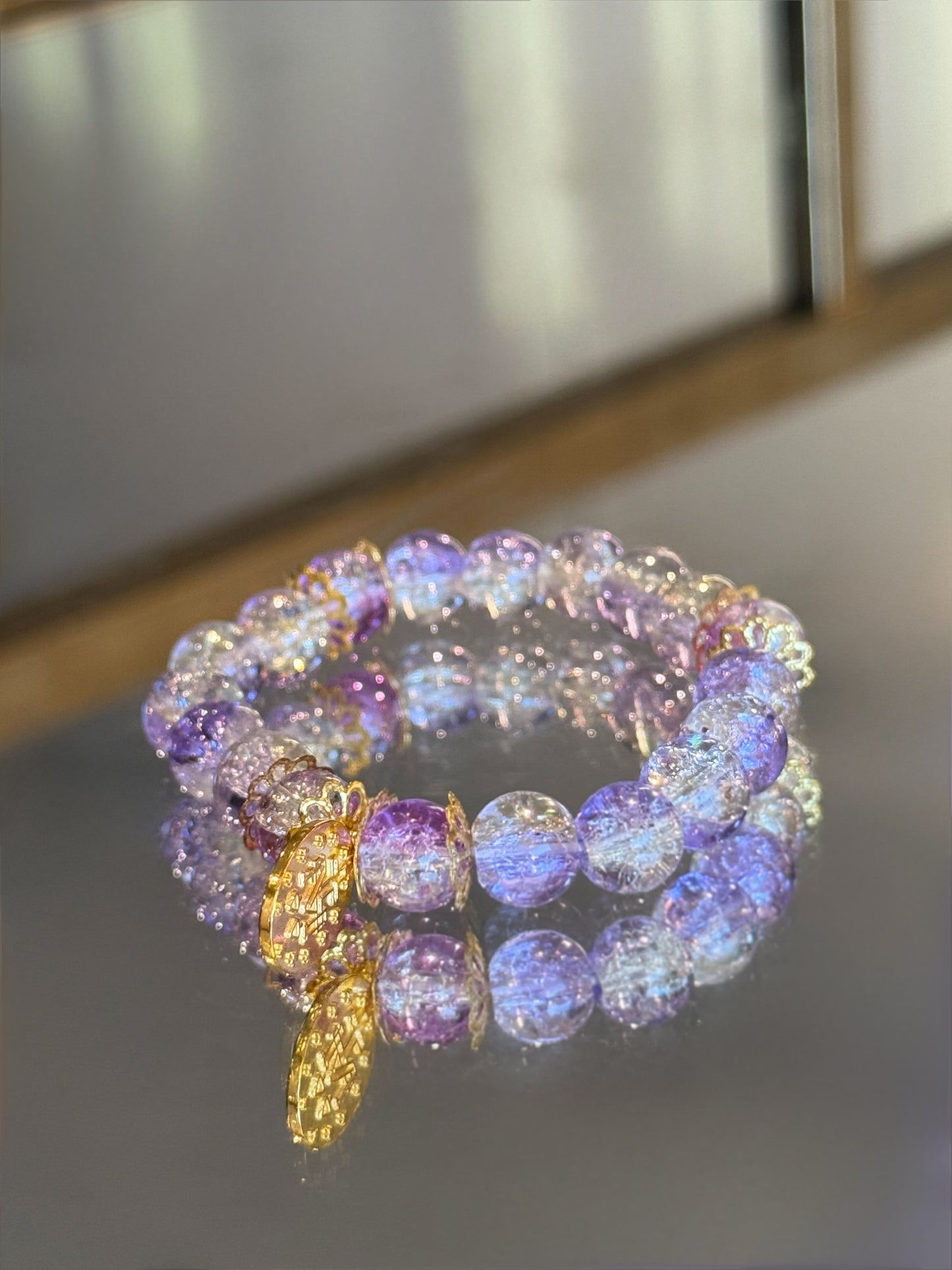 Marian Pendant Bracelet in Lilac