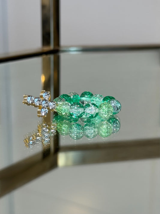Infants Diamanté Bracelet in Emerald