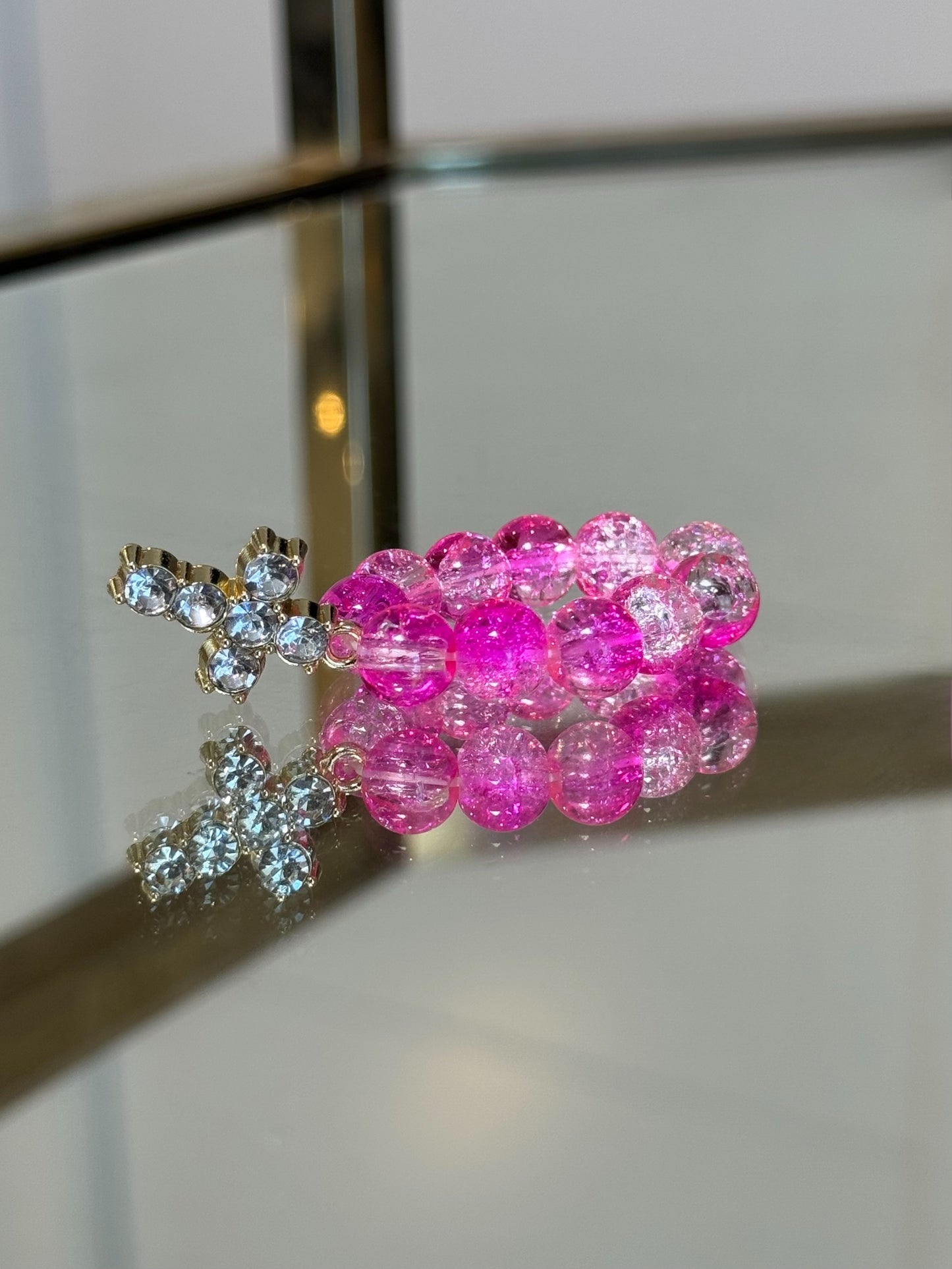 Infant Diamanté Bracelet in Fuchsia