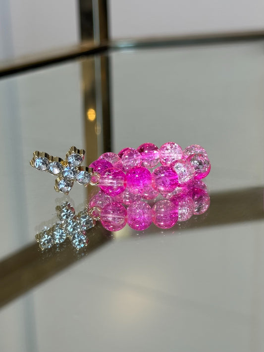Infant Diamanté Bracelet in Fuchsia