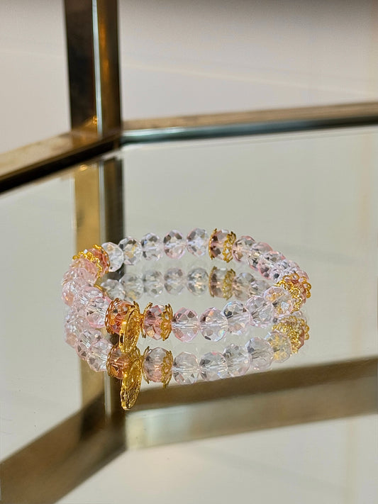 Soft Pink Marian Bracelet in Gold